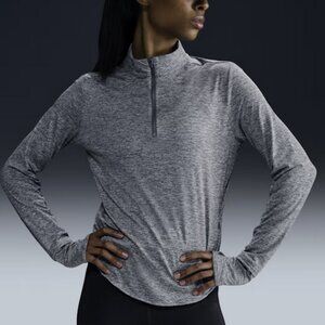 NWT New Nike Swift Women's Dri-FIT UV 1/4-Zip Running Top Large L Shirt Grey
